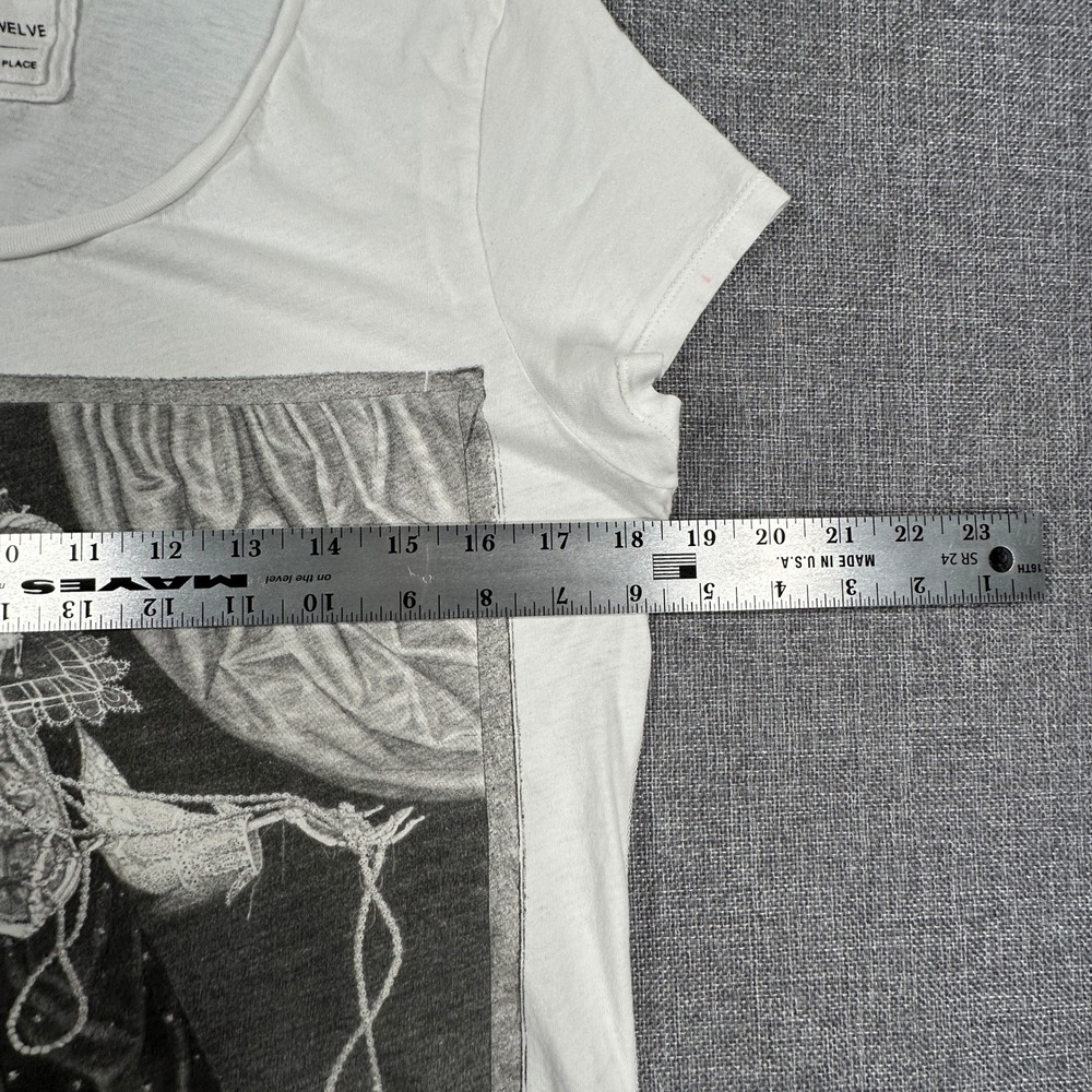 AllSaints x Laurie Lipton Queens of Bones Tee Womens 12 White Skeleton Graphic - Picture 6 of 11